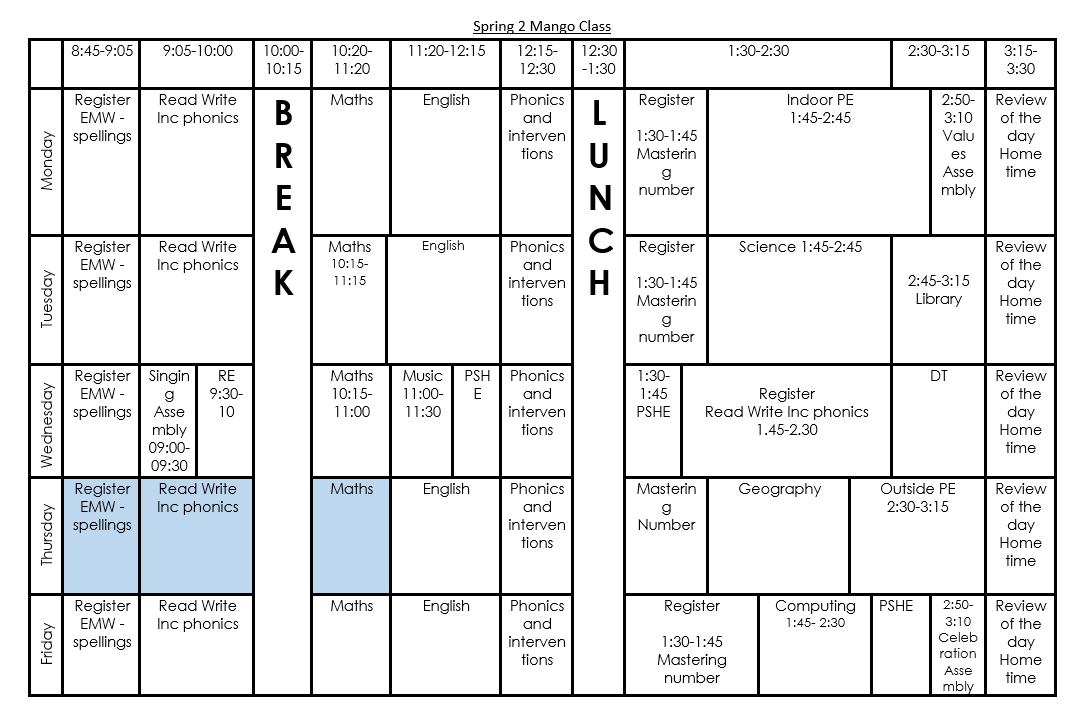 Warden Hill Infant School - Mango Class